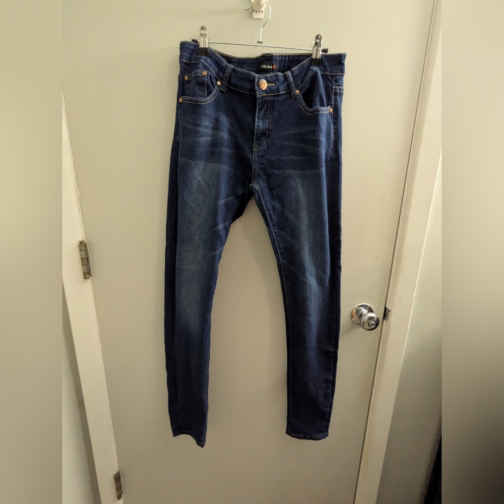 Classic Indigo Skinny Jeans City Ink Brand Juniors Size 11 EUC Fall Denim Winter
